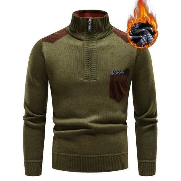 Army Greens Mens Sweater - Picture 1 of 5